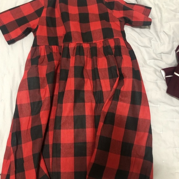 Girls Buffalo plaid dress - Picture 2 of 5